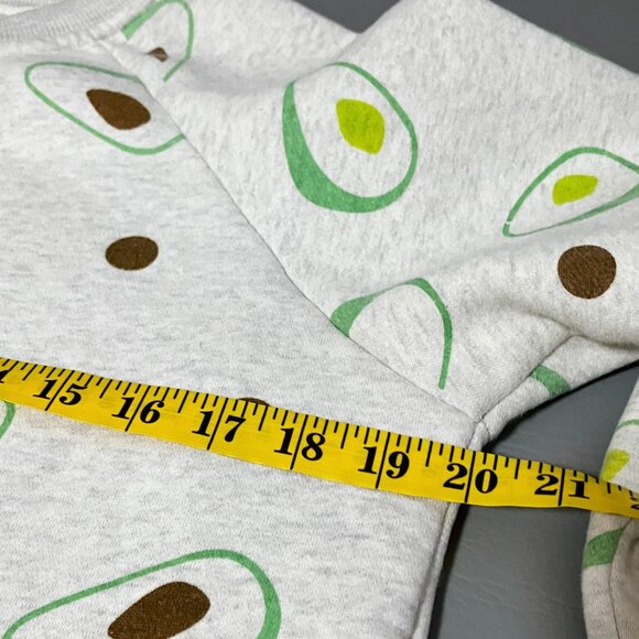 LA Soul Avocado Print Graphic Sweatshirt Foodie Kawaii Indie Pullover Women M - Picture 4 of 5